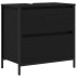 Mueble de baño con lavabo y cajones roble negro 60x34,5x60