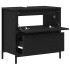 Mueble de baño con lavabo y cajones roble negro 60x34,5x60