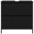 Mueble de baño con lavabo y cajones roble negro 60x34,5x60
