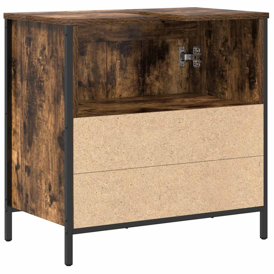 Mueble de baño con lavabo roble ahumado 60x34,5x60