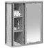 Mueble de baño de pared con espejo gris Sonoma 50x21x60