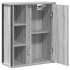 Mueble de baño de pared con espejo gris Sonoma 50x21x60