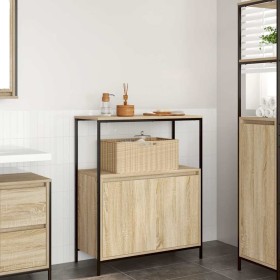 Mueble de baño con estantes roble Sonoma 76,5x35x95
