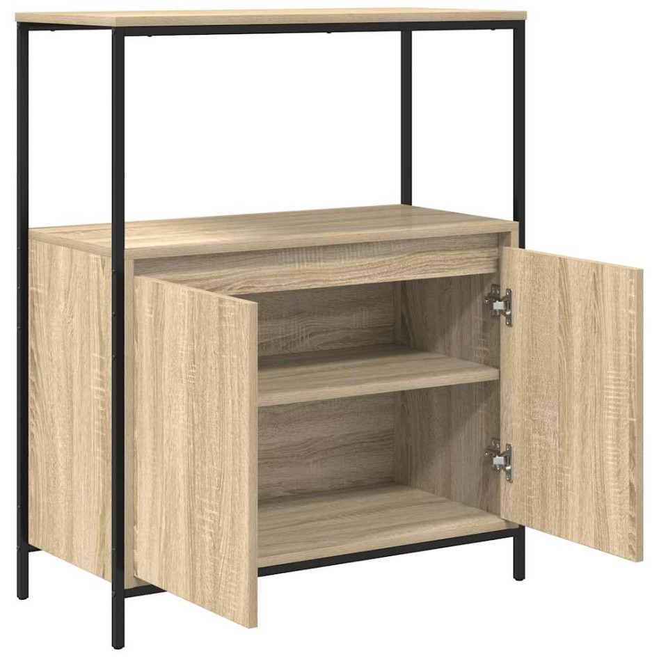 Mueble de baño con estantes roble Sonoma 76,5x35x95