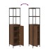 Mueble de baño con estantes roble marrón 36x35x165