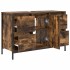 Mueble de lavabo con cajones roble ahumado 90x34,5x60