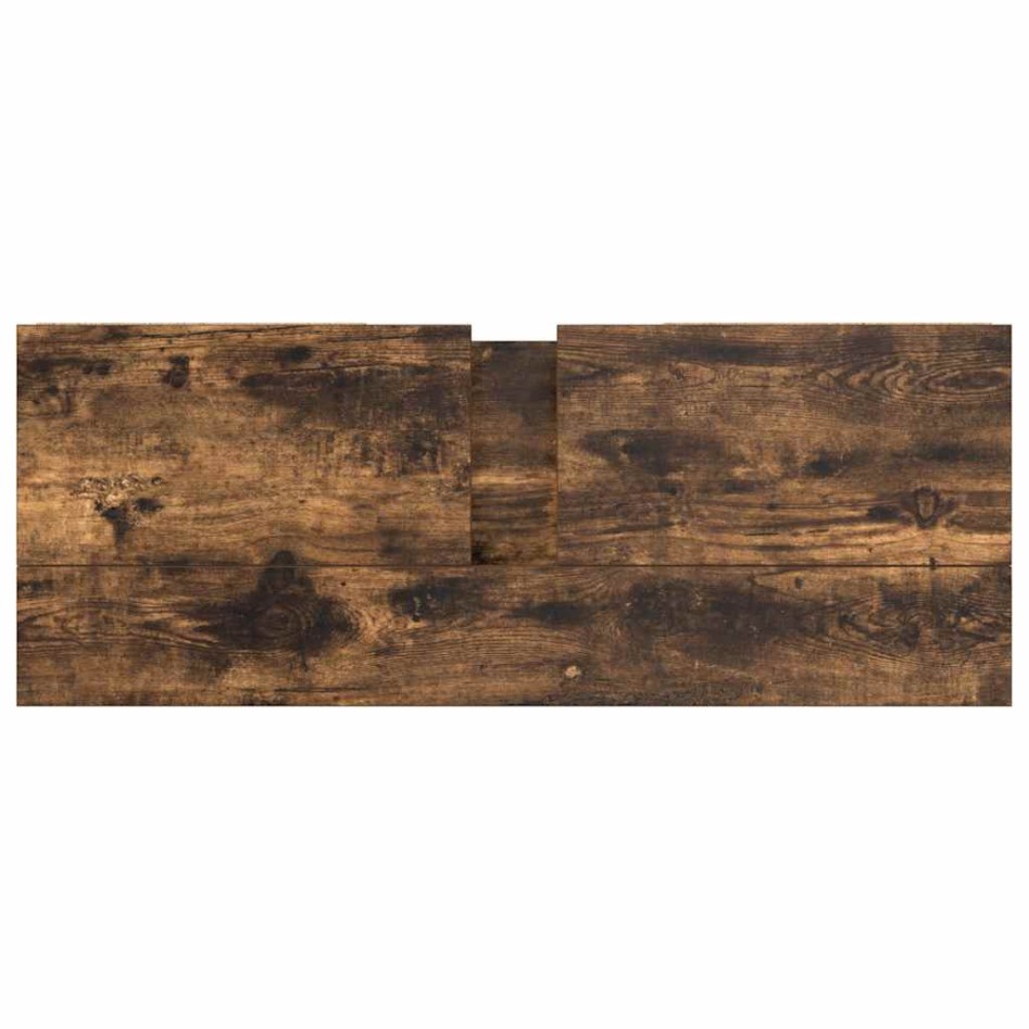 Mueble de lavabo con cajones roble ahumado 90x34,5x60