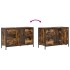 Mueble de lavabo con cajones roble ahumado 90x34,5x60