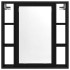 Armario de baño con espejo de madera de roble negro 60x16x60