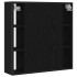 Armario de baño con espejo de madera de roble negro 60x16x60