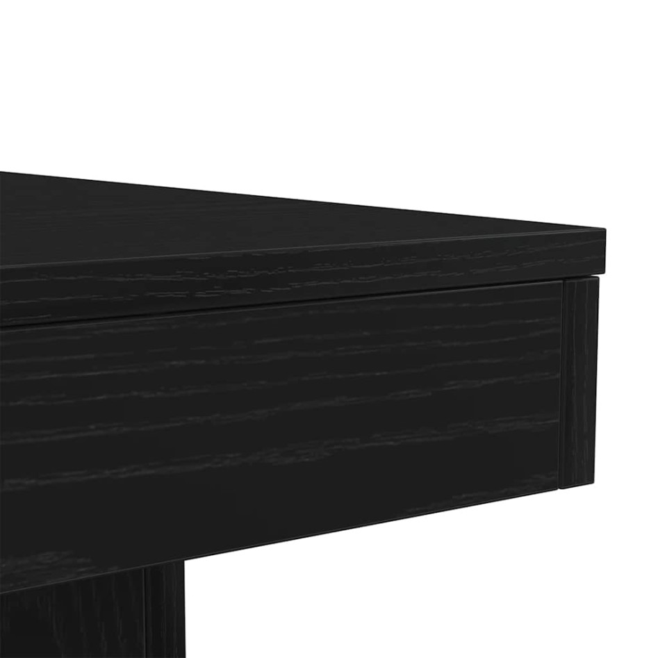 Mesa de centro con luces LED roble negro 90x50x40