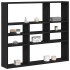 Estante de pared roble negro 90x16x78 cm madera de