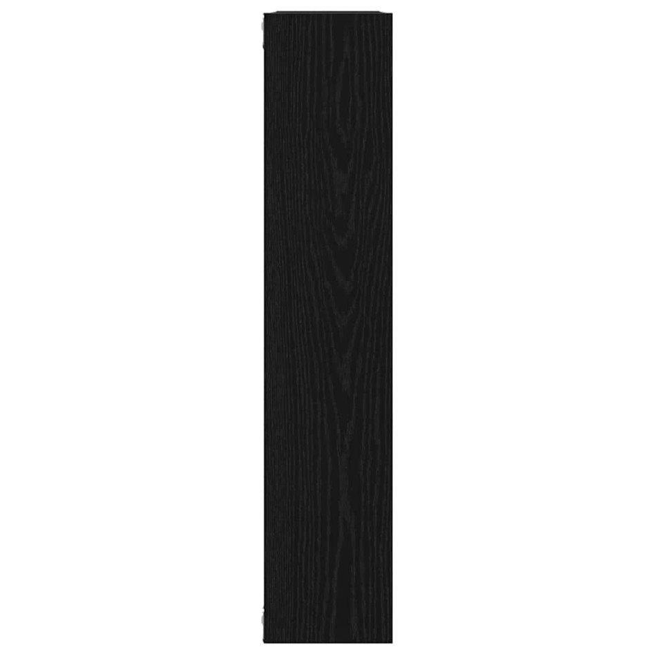 Estante de pared roble negro 90x16x78 cm madera de