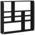 Estante de pared roble negro 90x16x78 cm madera de