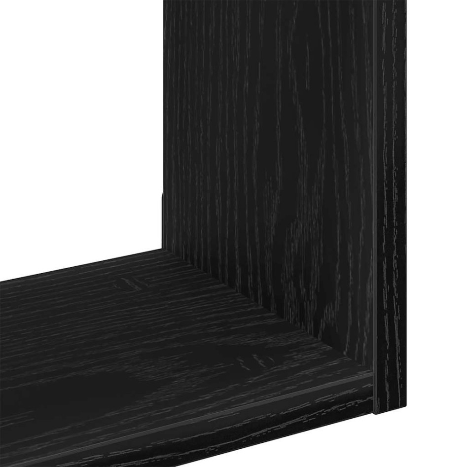 Estante de pared roble negro 90x16x78 cm madera de