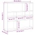 Estante de pared roble negro 90x16x78 cm madera de