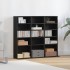 Mueble para CD roble negro 100,5x23x89,5 cm madera