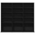 Mueble para CD roble negro 100,5x23x89,5 cm madera