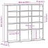 Mueble para CD roble negro 100,5x23x89,5 cm madera
