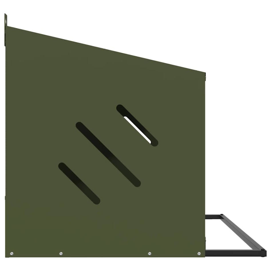 Nido para gallinas con 2 compartimentos de metal verde