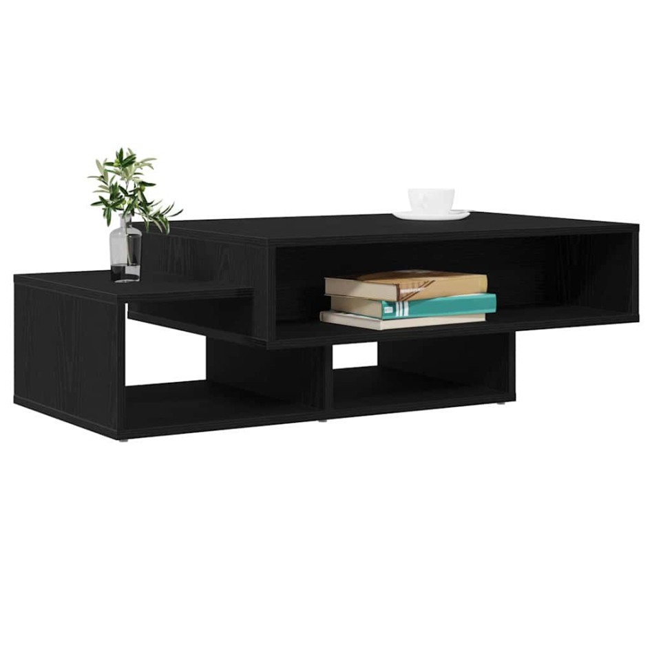 Mesa de centro de madera de roble negro 105x55x32