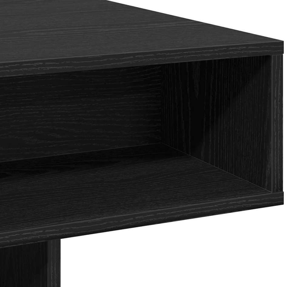 Mesa de centro de madera de roble negro 105x55x32