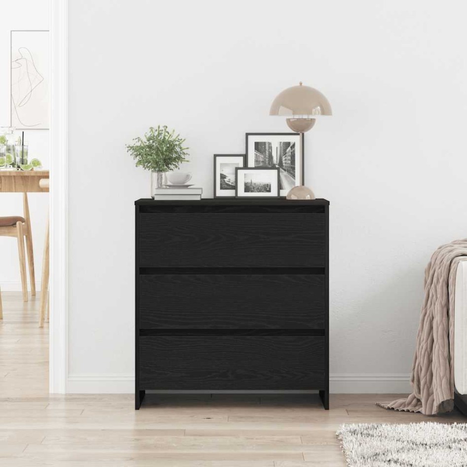 Aparador de madera de roble negro 70x41x75