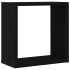 Estantes cúbicos de pared  6 uds roble negro 30x15x30