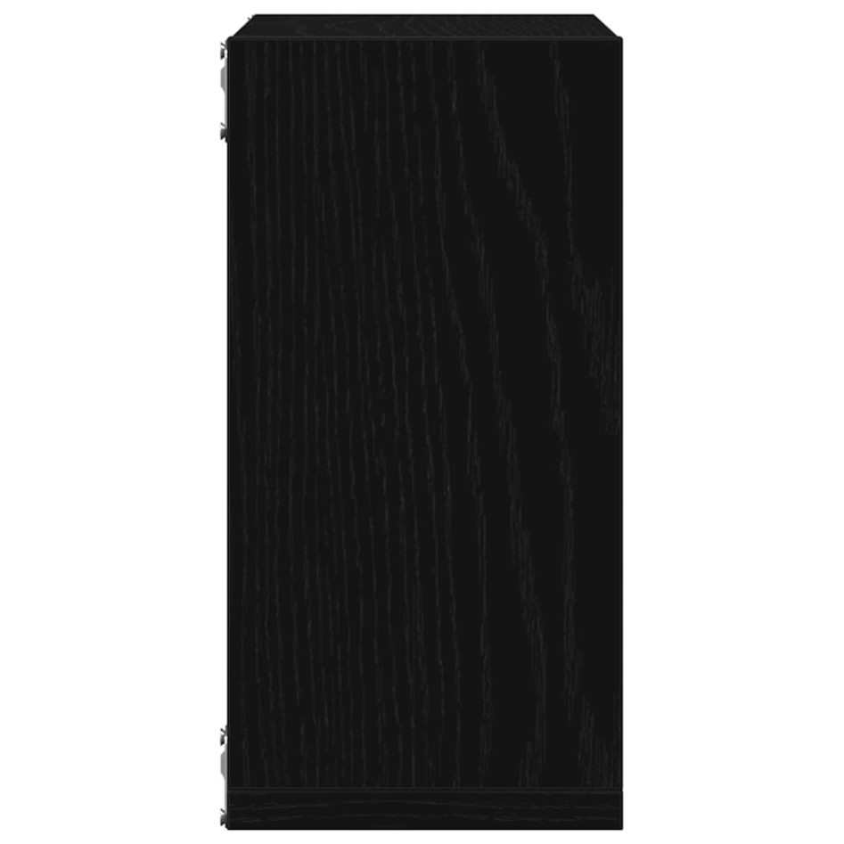 Estantes cúbicos de pared  6 uds roble negro 30x15x30