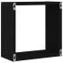 Estantes cúbicos de pared  6 uds roble negro 30x15x30