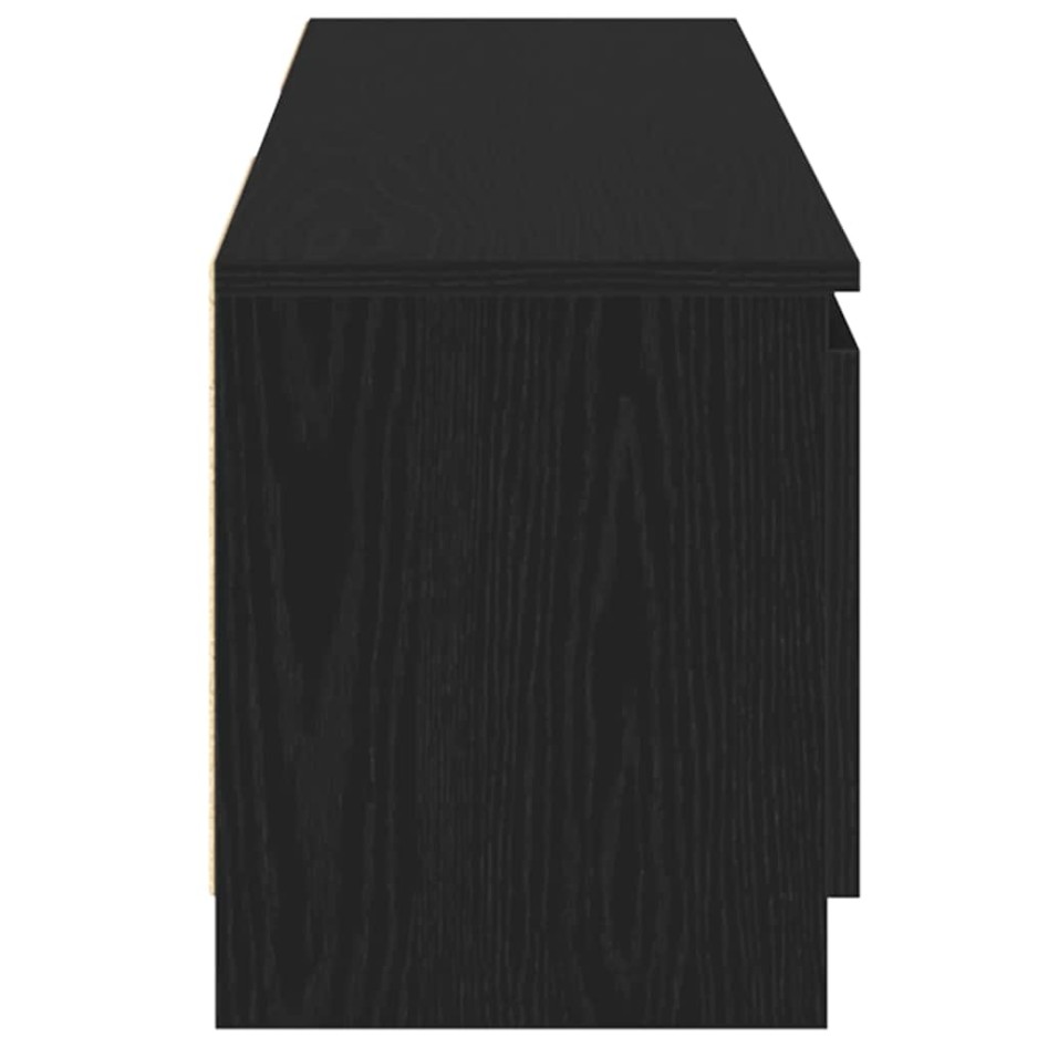 Mueble de TV con luces LED roble negro 120x30x36