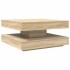 Mesa de centro giratoria 360 grados roble sonoma 70x70x34,5