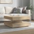 Mesa de centro giratoria 360 grados roble sonoma 70x70x34,5