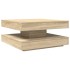 Mesa de centro giratoria 360 grados roble sonoma 70x70x34,5