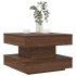 Mesa de centro giratoria 360 grados roble marrón 50x50x34,5