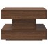 Mesa de centro giratoria 360 grados roble marrón 50x50x34,5