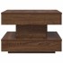 Mesa de centro giratoria 360 grados roble marrón 50x50x34,5