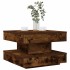 Mesa de centro giratoria 360 grados roble ahumado 50x50x34,5