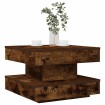 Mesa de centro giratoria 360 grados roble ahumado 50x50x34,5 cm
