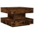 Mesa de centro giratoria 360 grados roble ahumado 50x50x34,5