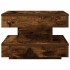 Mesa de centro giratoria 360 grados roble ahumado 50x50x34,5