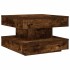 Mesa de centro giratoria 360 grados roble ahumado 50x50x34,5