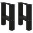 Patas de mesa de centro negro 2uds acero 40x(30-31)