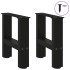 Patas de mesa de centro negro 2uds acero 40x(30-31)