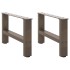 Patas para mesa de centro de acero natural 2 uds 50x(30-31)