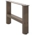 Patas para mesa de centro de acero natural 2 uds 50x(30-31)