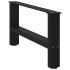 Patas de mesa de centro negro 2uds acero 70x(30-31)
