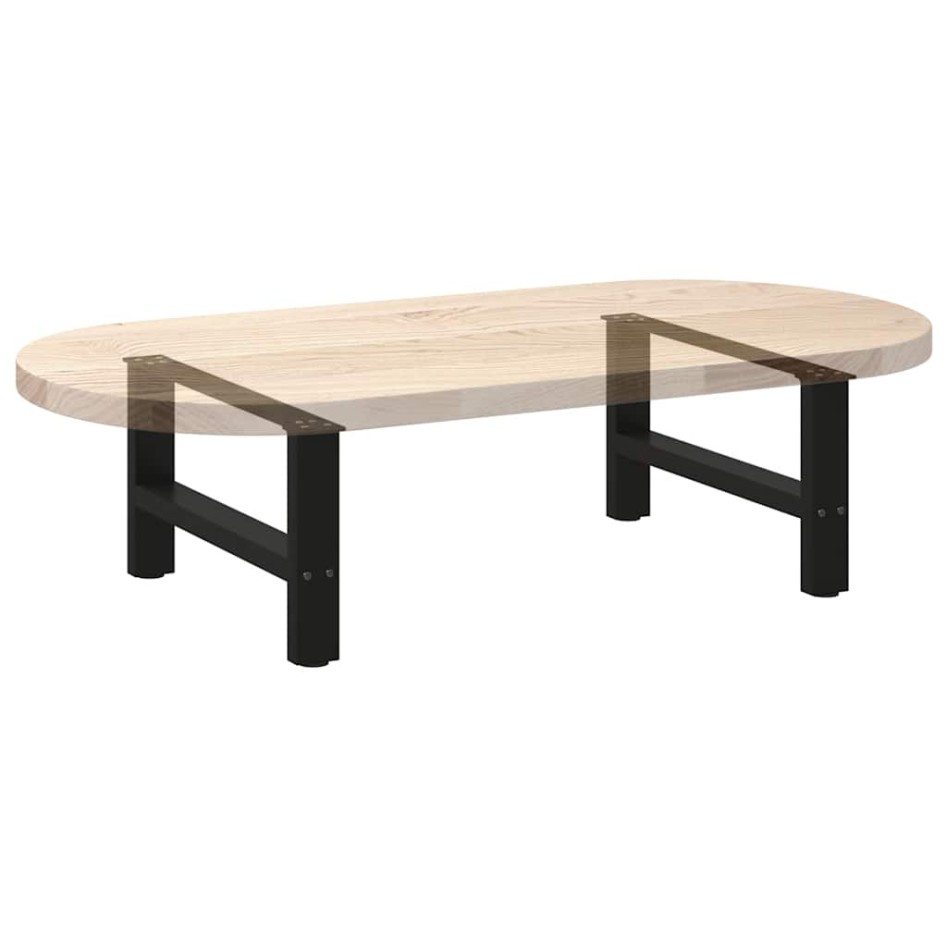 Patas de mesa de centro negro 2uds acero 70x(30-31)