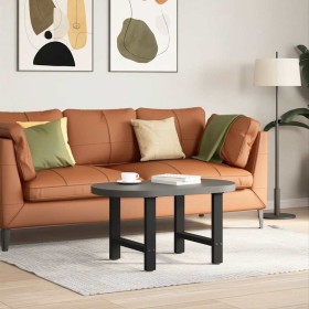 Patas de mesa de centro acero negro 2 uds 50x(42-43)