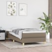 Estructura de cama sin colchón tela gris taupe 100x200 cm